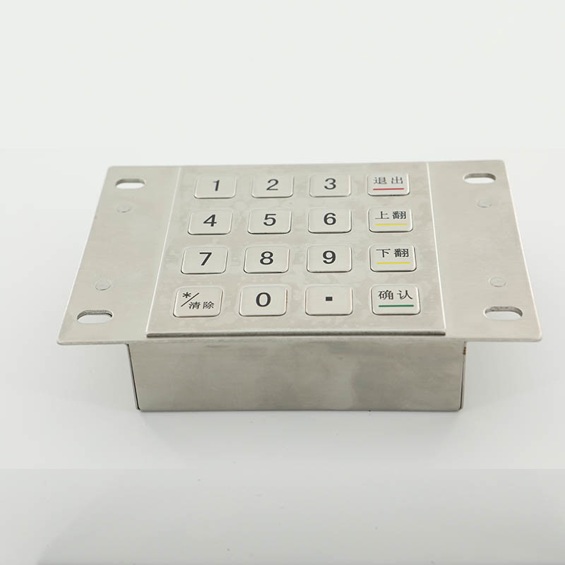 IP65 ATM impermeável Pin Pad 304 de aço inoxidável para chaves do PPE 16 do quiosque do pagamento