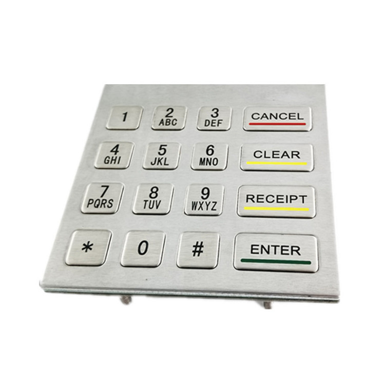 Teclado numérico numérico do metal do controle de acesso da montagem de painel para chaves do quiosque 16 do serviço do auto