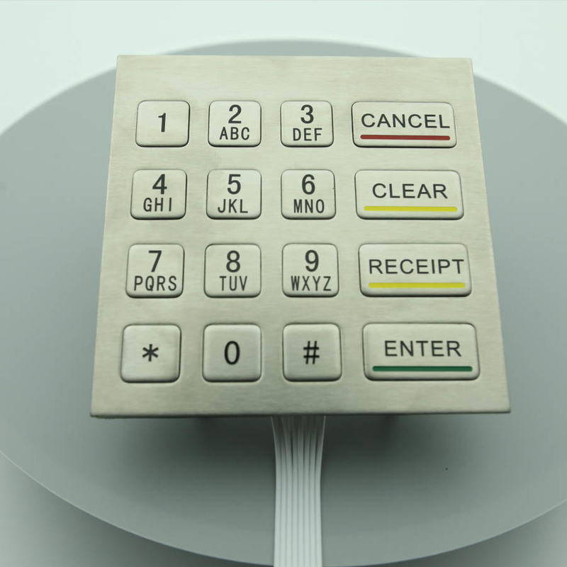 Teclado numérico numérico do metal da montagem de painel da gestão chave para chaves do quiosque 16 do serviço do auto