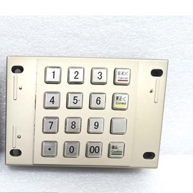 O PCI 4,0 de Pin Pad USB RS232 do quiosque do pagamento certificou chaves cifradas do metal 16