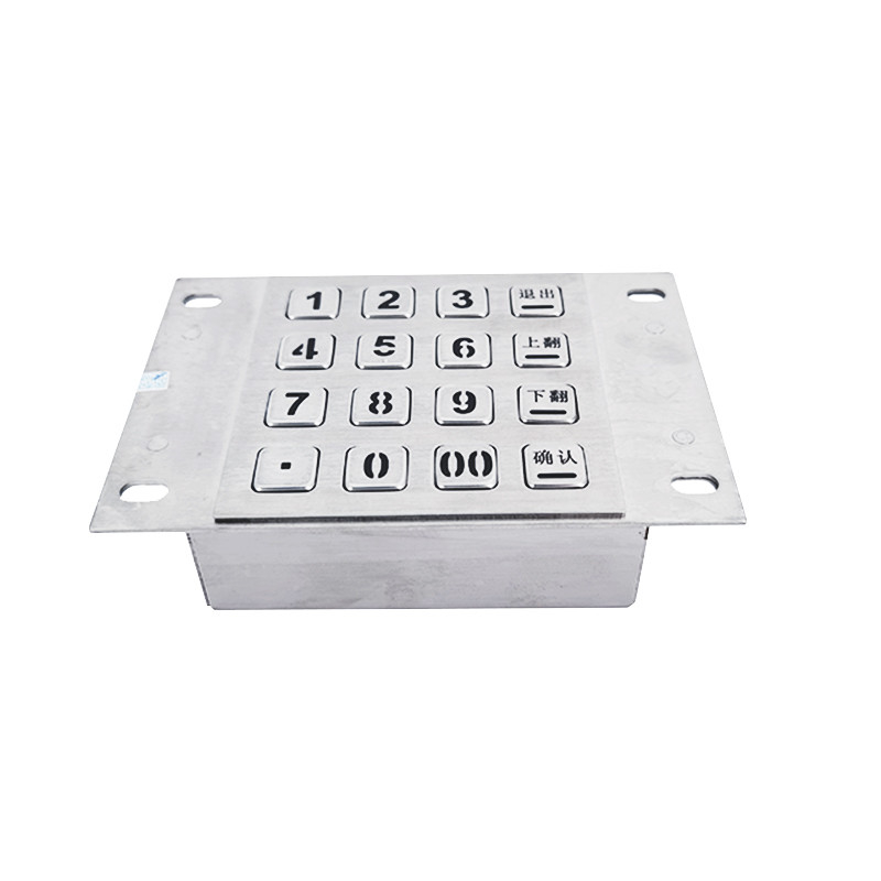 4x4 16 teclas 304 aço inoxidável teclado numérico de metal com luz de fundo teclado de quiosque de autoatendimento