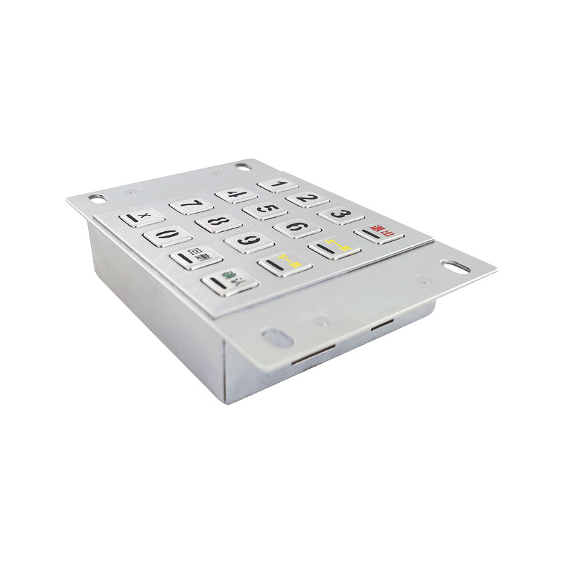 4x4 16 teclas 304 aço inoxidável teclado numérico de metal com luz de fundo teclado de quiosque de autoatendimento
