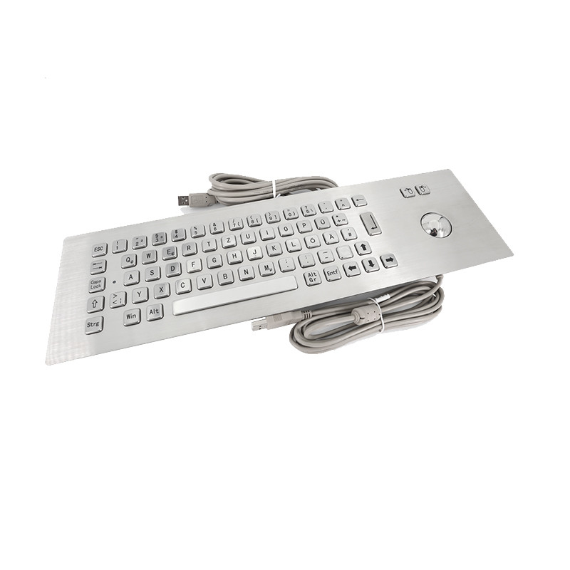 Self-Service Kiosk 65 Chaves Painel de montagem Industrial IP65 teclado de aço inoxidável com bola de pista