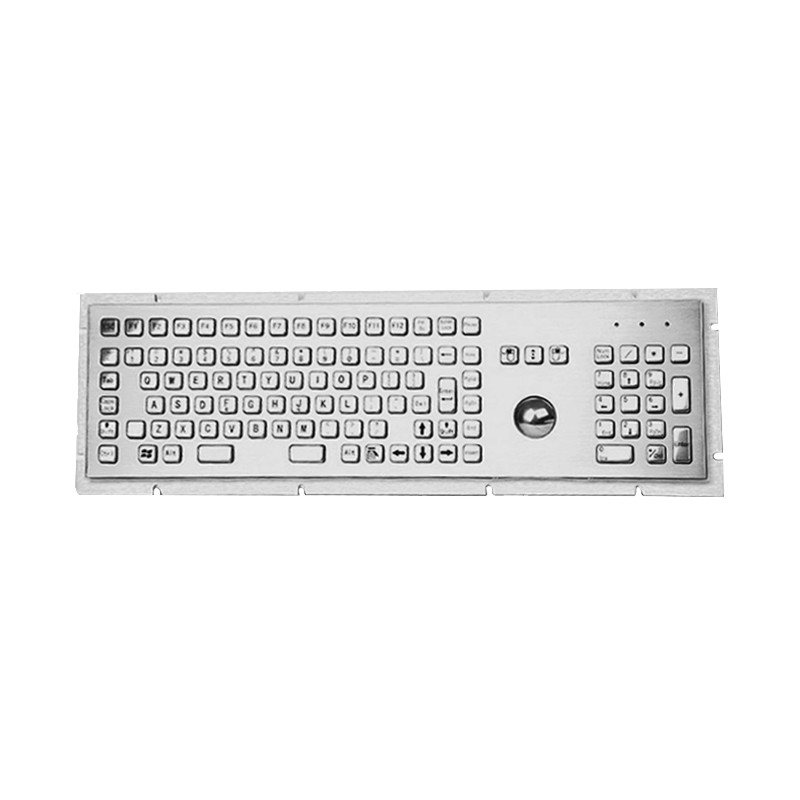 Quiosque de autoatendimento IP65 teclado de aço inoxidável com teclado numérico e trackball de 38 mm