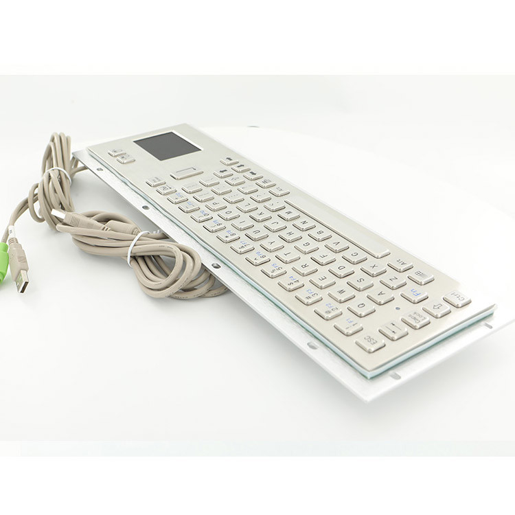 IP65 teclado industrial de aço inoxidável à prova de poeira com touchpad para máquina de quiosque de autoatendimento