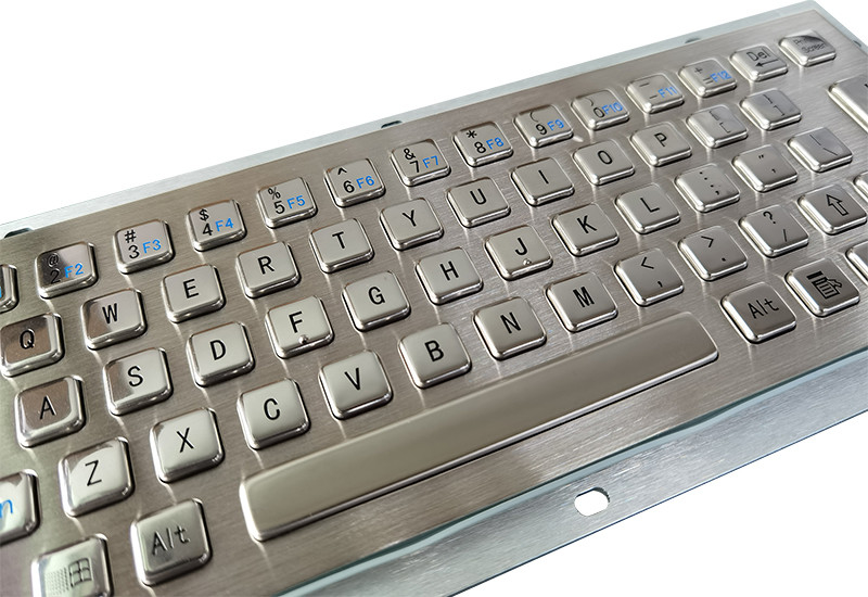 65 teclas IP65 teclado de grau médico à prova de pó teclado de aço inoxidável de metal com interface USB