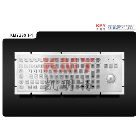 Teclado exterior do metal do quiosque IP65 com chaves de função F1~F12 e rato do Trackball